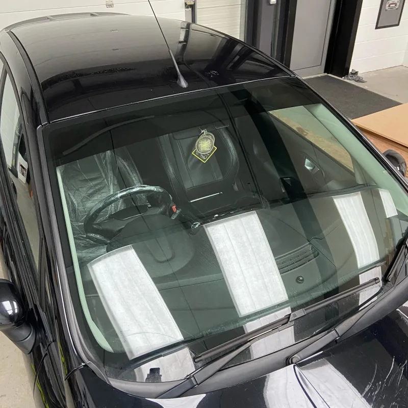 Black Ford Fiesta Tinted Windscreen Sunstrip