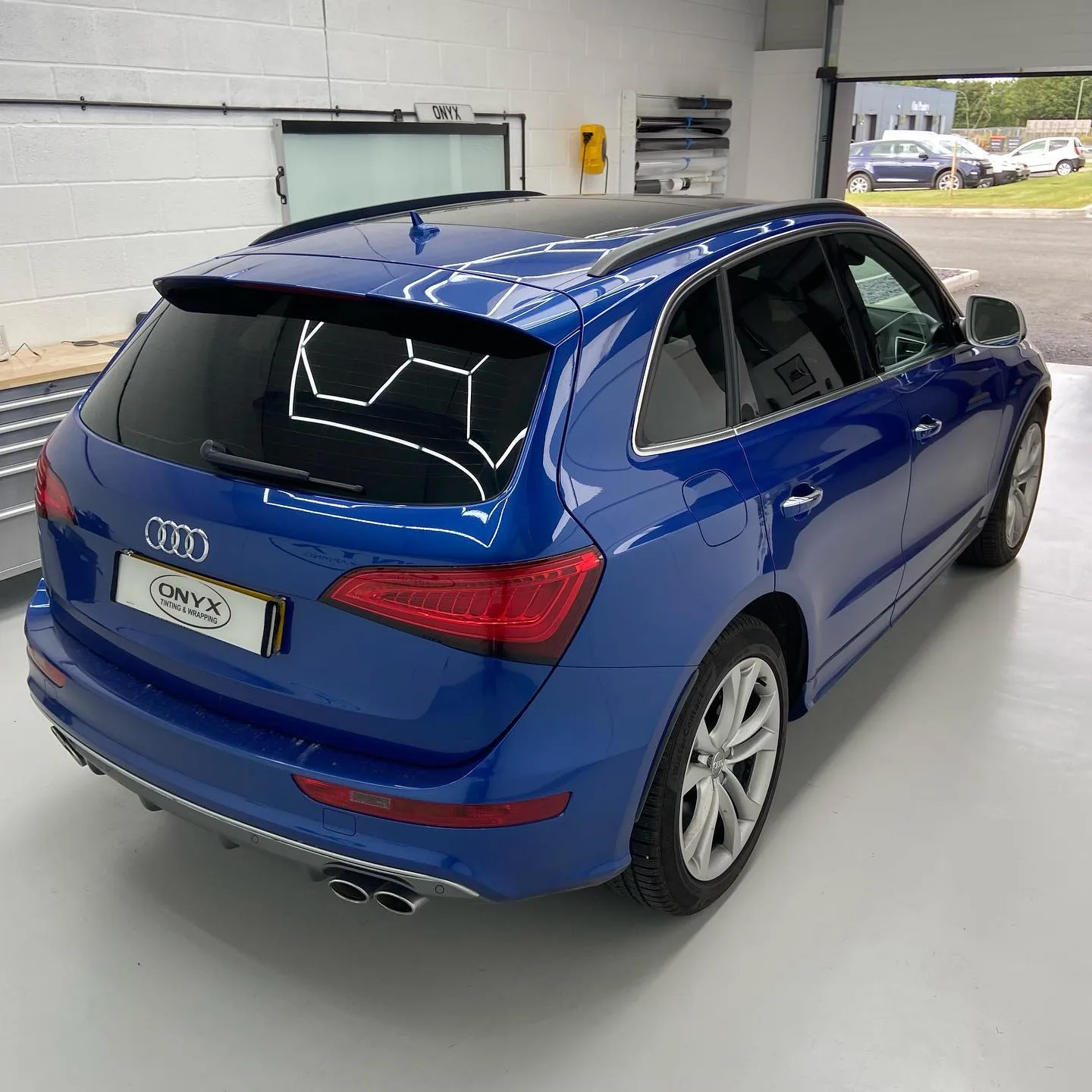 Blue Audi SQ5 15% Window Tinting