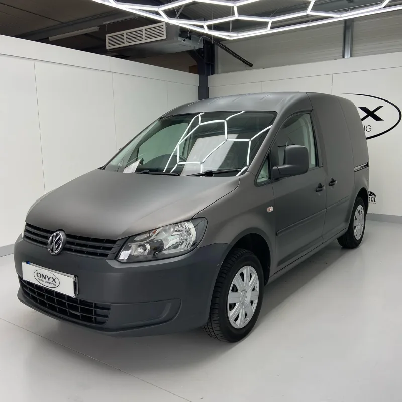 VW Caddy HEXIS Anthracite Grey Matte Wrap