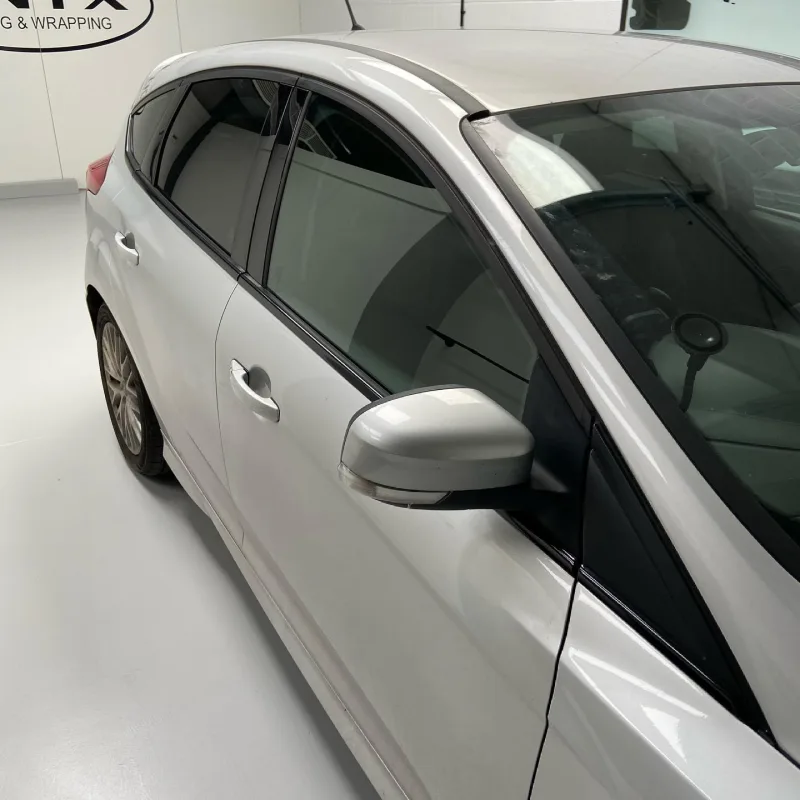 Silver Ford Focus Chrome Delete
