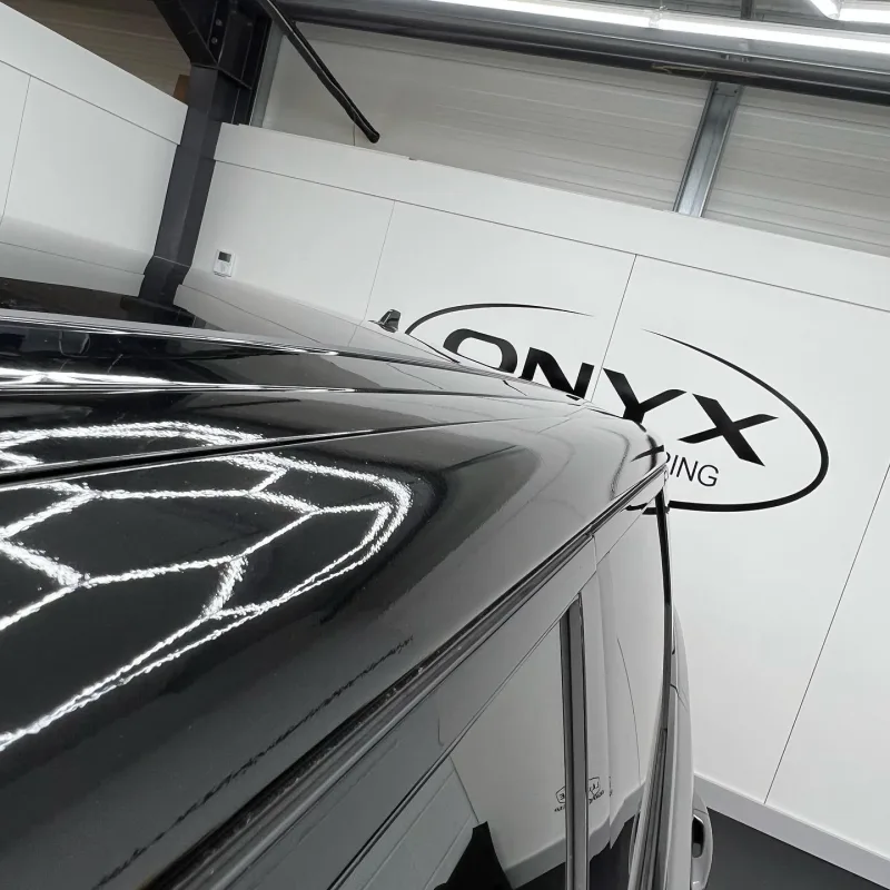 Grey Range Rover Sport Gloss Black Roof Wrap