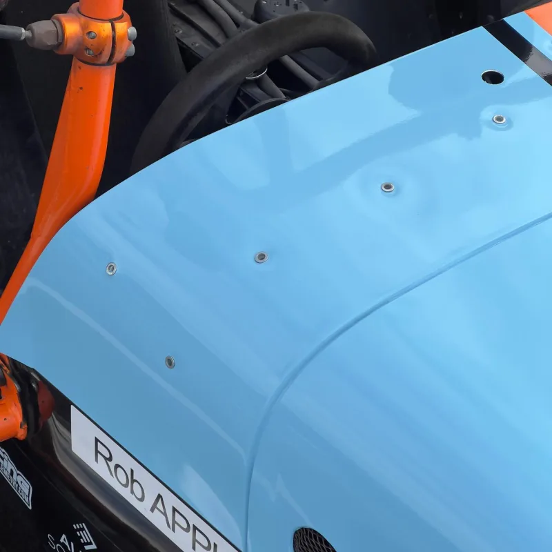 Caterham Lakeview Blue Wrap and Orange Stripe