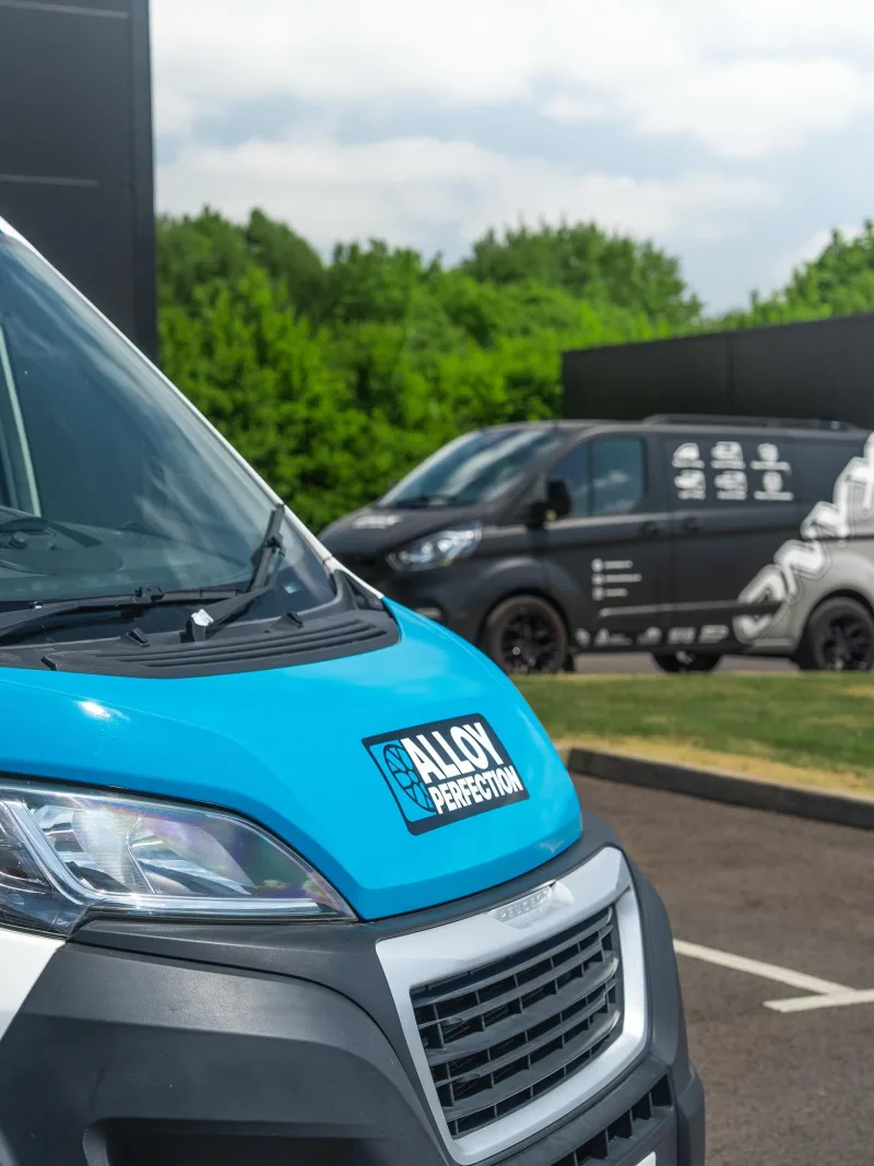 Alloy Perfection Van Miami Blue Wrap and Signwriting