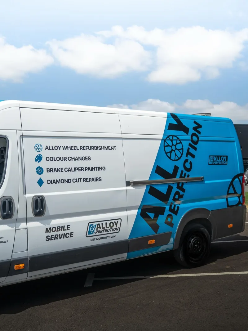 Alloy Perfection Van Miami Blue Wrap and Signwriting