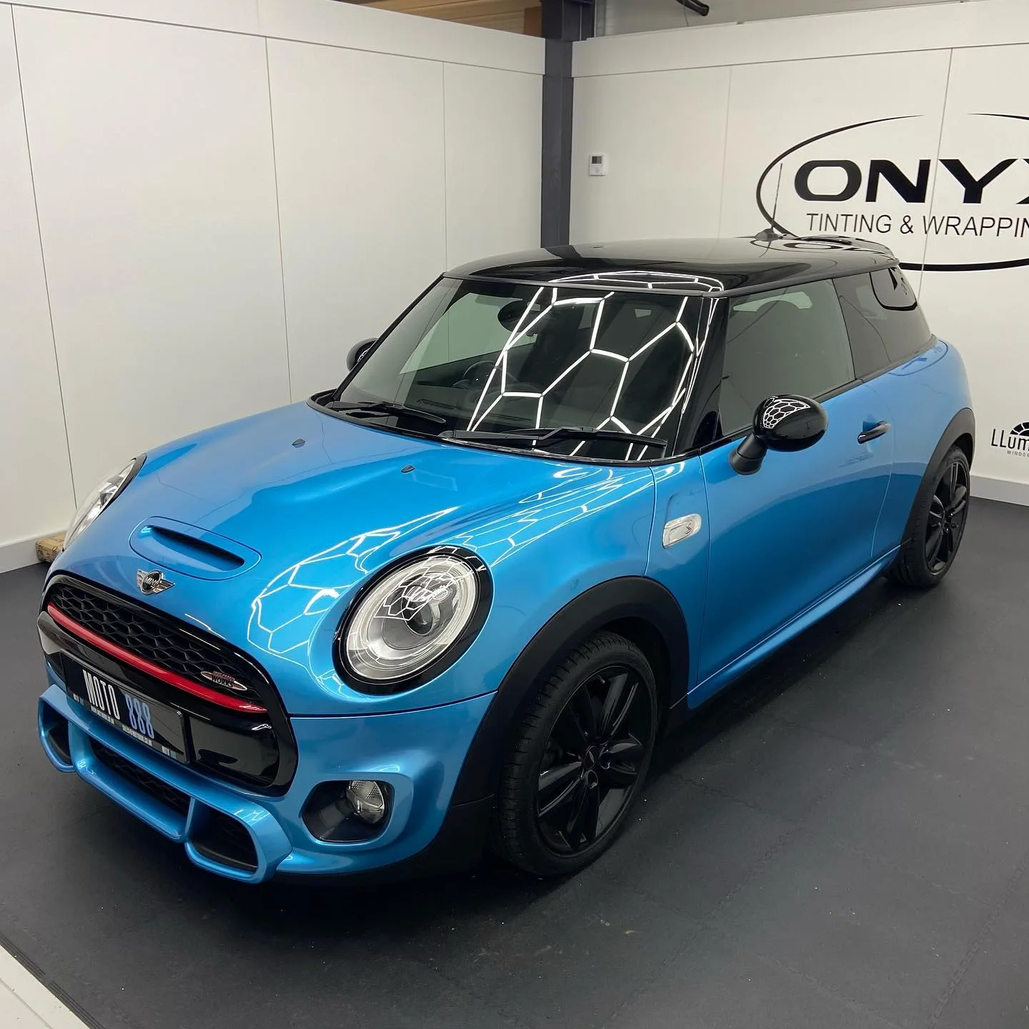 Blue MINI Cooper S F56 Chrome Delete