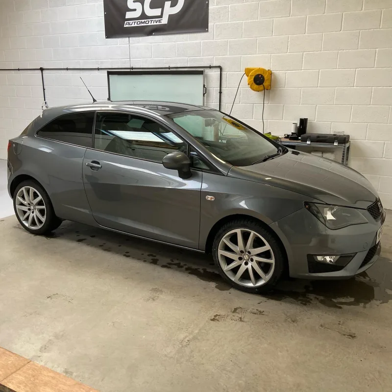 Grey SEAT Ibiza 15% Tint and Front Grille Dechrome