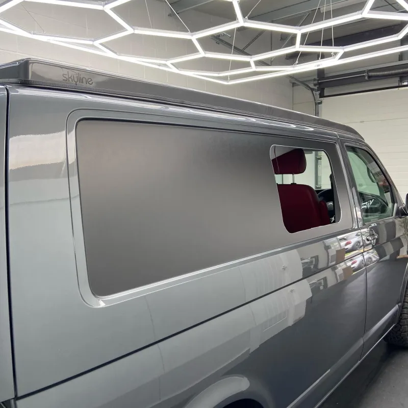 VW Transporter Matte Black Side Panel Wrap
