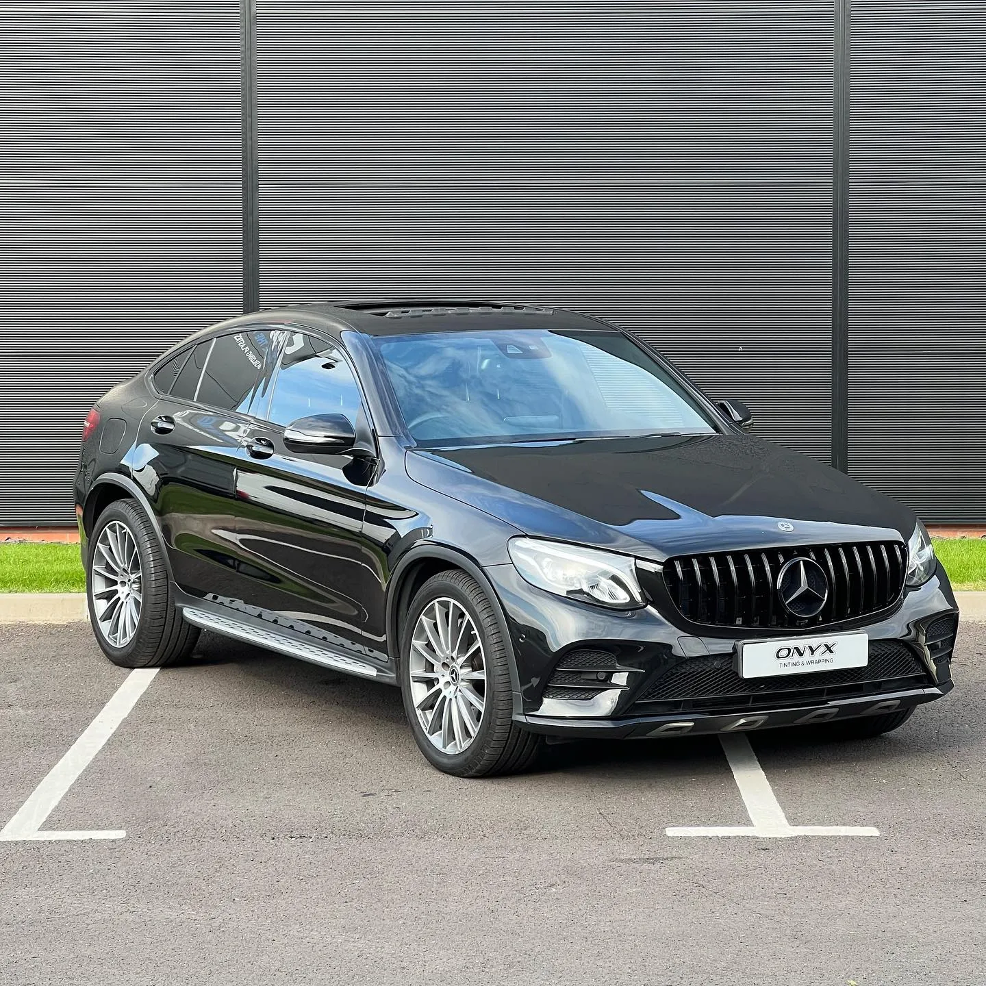 Black Mercedes-Benz GLC Coupe Chrome Delete