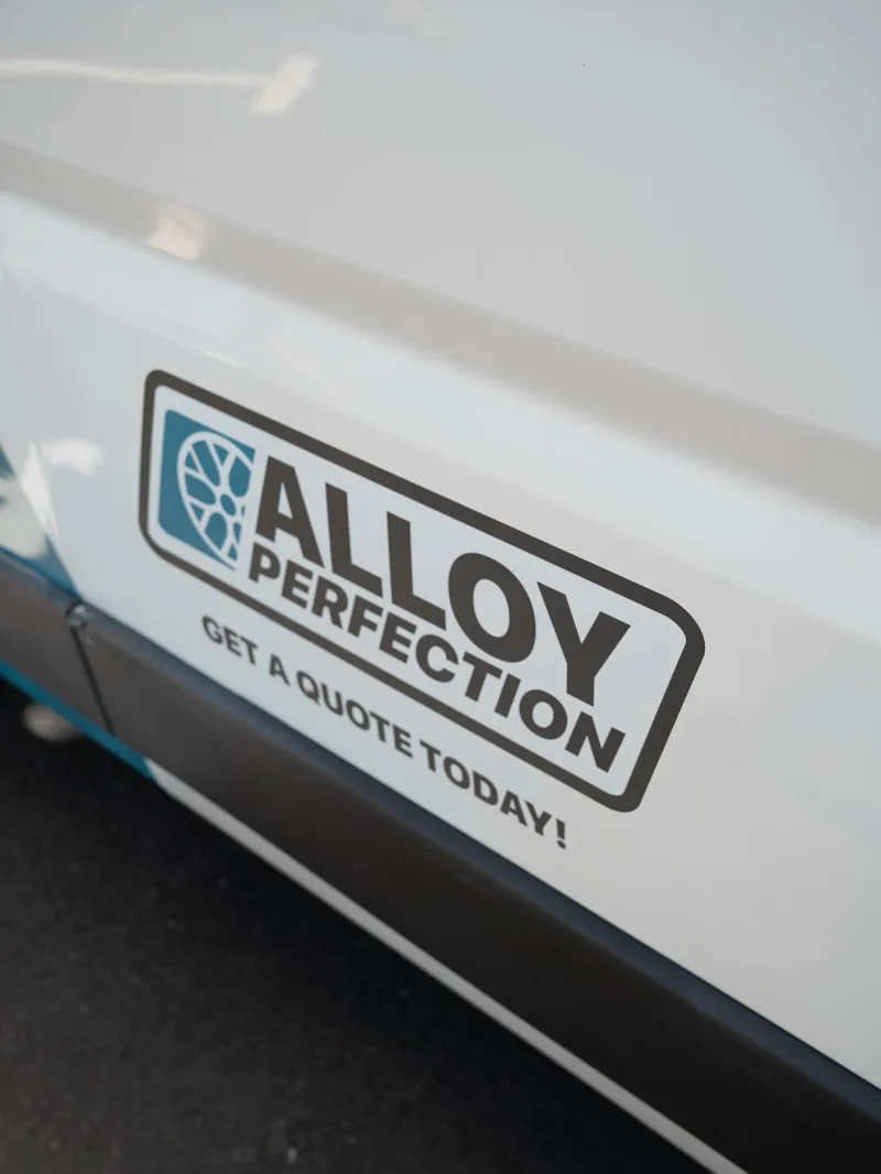 Alloy Perfection Van Miami Blue Wrap and Signwriting