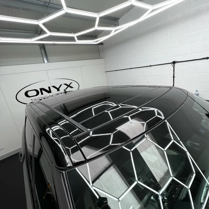 Grey Range Rover Sport Gloss Black Roof Wrap