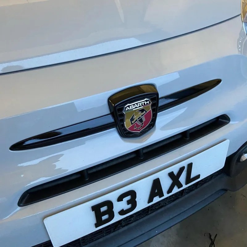 Abarth Boot Handle and Badge Chrome Delete