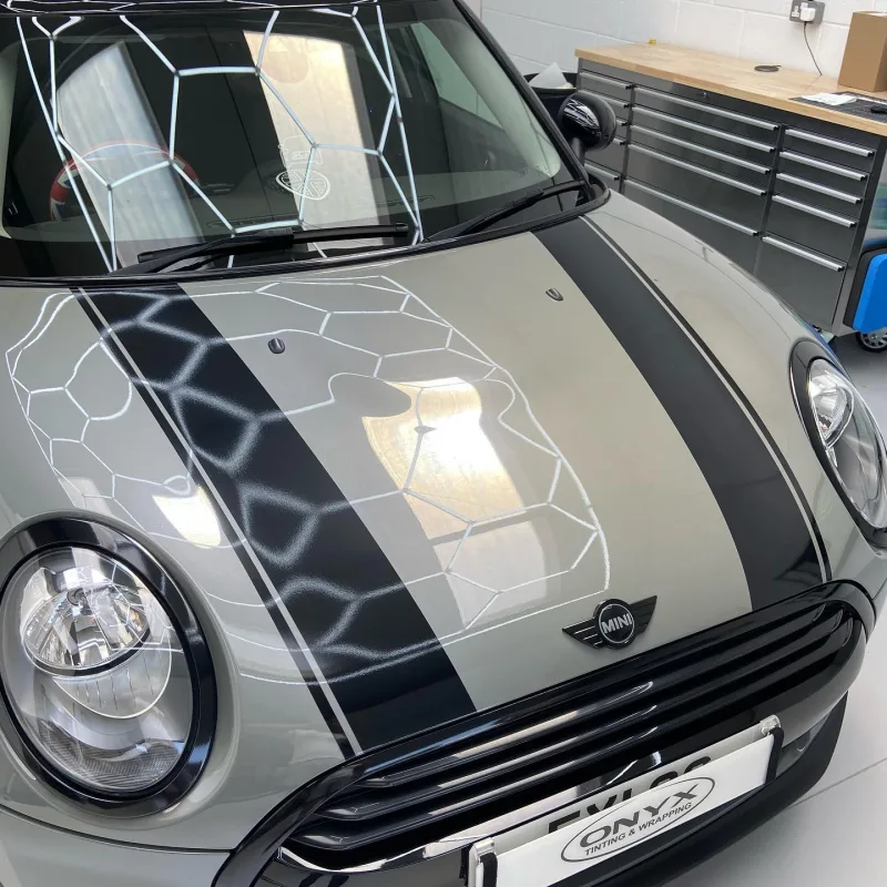 MINI Clubman F54 Gloss Black Bonnet Stripes