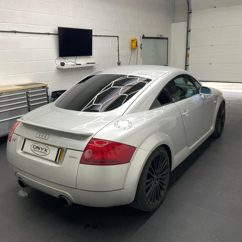 Silver Audi TT 5% Rear Window Tinting