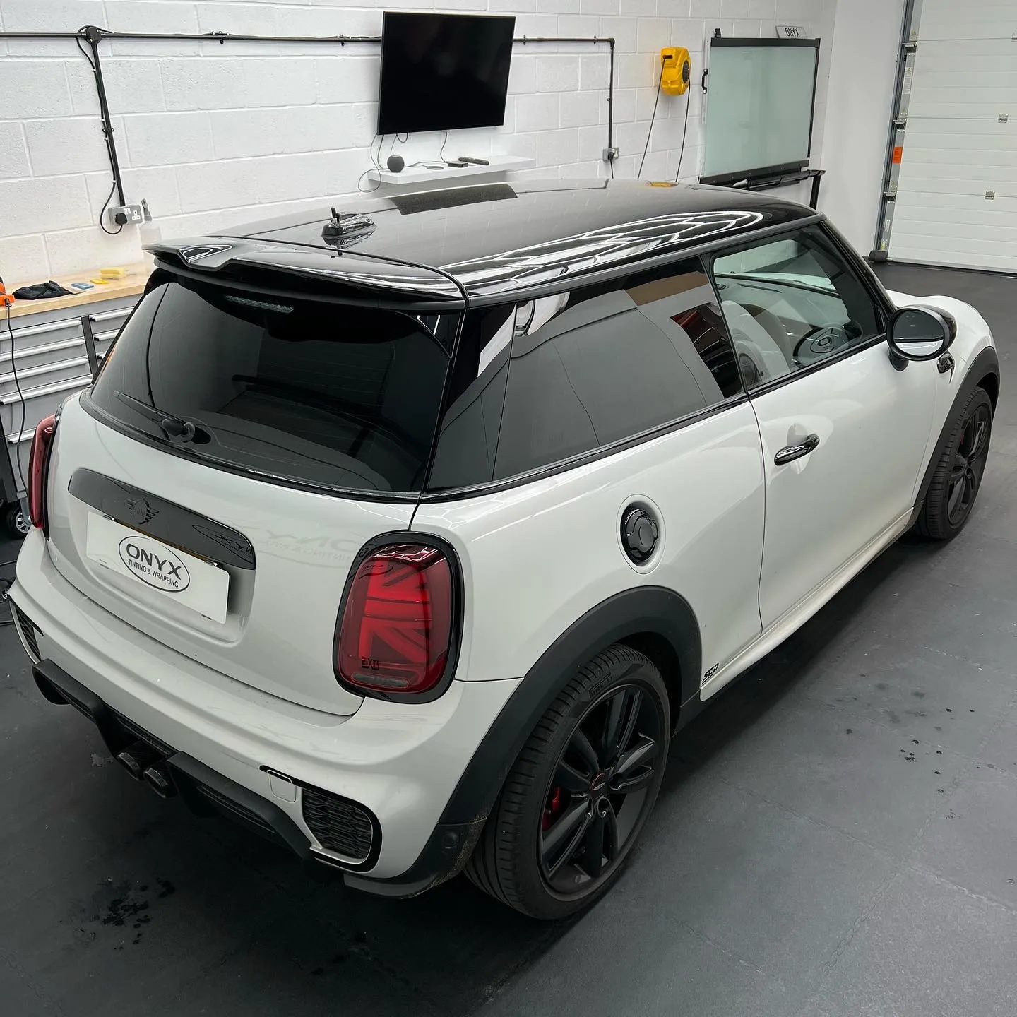 White MINI Cooper S F56 5% Rear Window Tinting