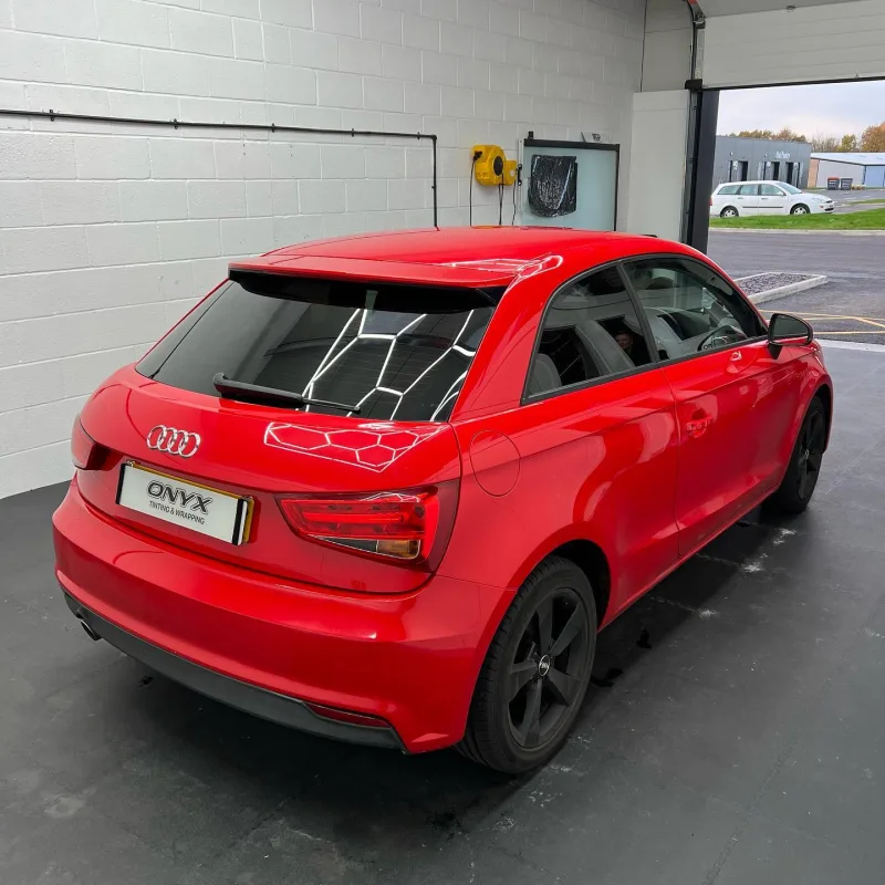 Red Audi A1 5% Window Tinting