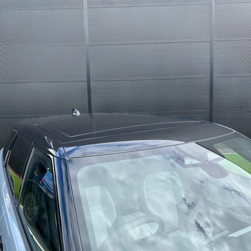 Blue Range Rover Evoque Gloss Black Roof Wrap