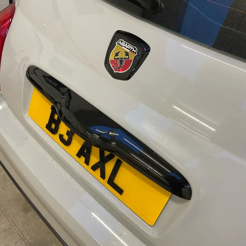 Abarth Boot Handle and Badge Chrome Delete