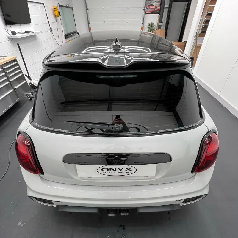 White MINI Cooper S F56 5% Rear Window Tinting