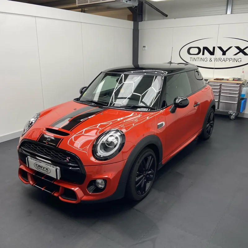 MINI Cooper S F56 Black Bonnet Stripes