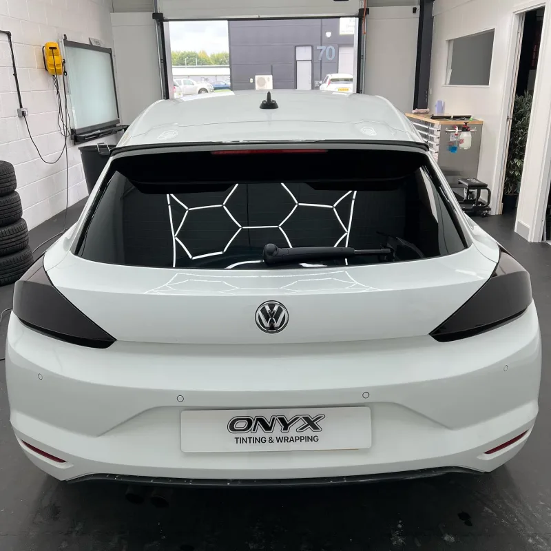 VW Scirocco 5% Window Tint, Dark Rear Lights and Black Mirrors