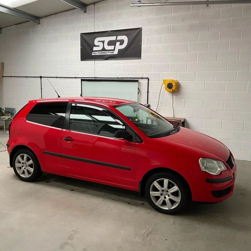 Red VW Polo 5% Window Tinting