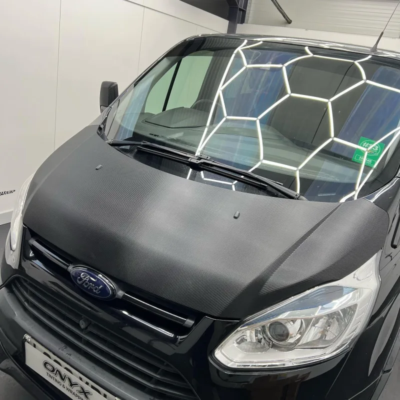 Ford Transit Custom Carbon-Effect Bonnet and Mirror Wrap