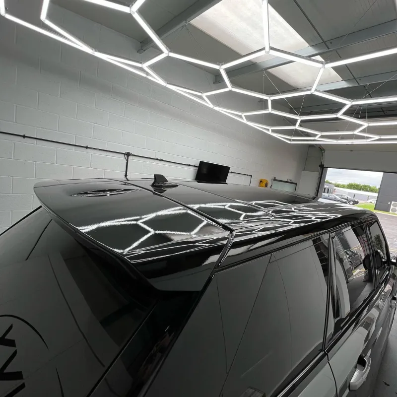 Grey Range Rover Sport Gloss Black Roof Wrap