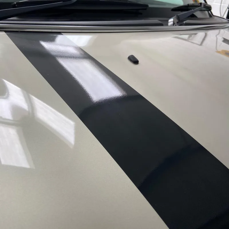 MINI Cooper R50 Gloss Black Bonnet Stripes