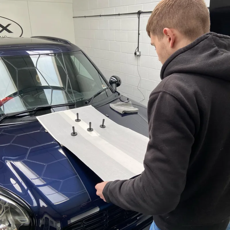 MINI Countryman R60 Satin Grey Bonnet & Boot Stripes