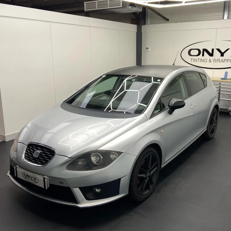 SEAT Leon Matte Black Roof and Spoiler Wrap
