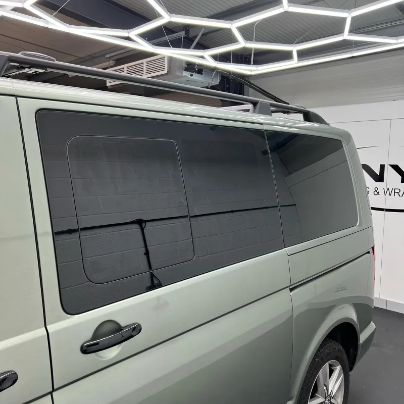 VW Transporter 5% Tint, Sunstrip and Bonnet Wrap