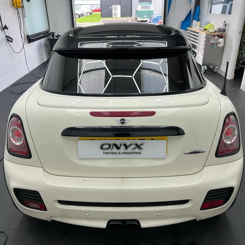 MINI JCW Coupe R58 5% Tint and Chrome Delete