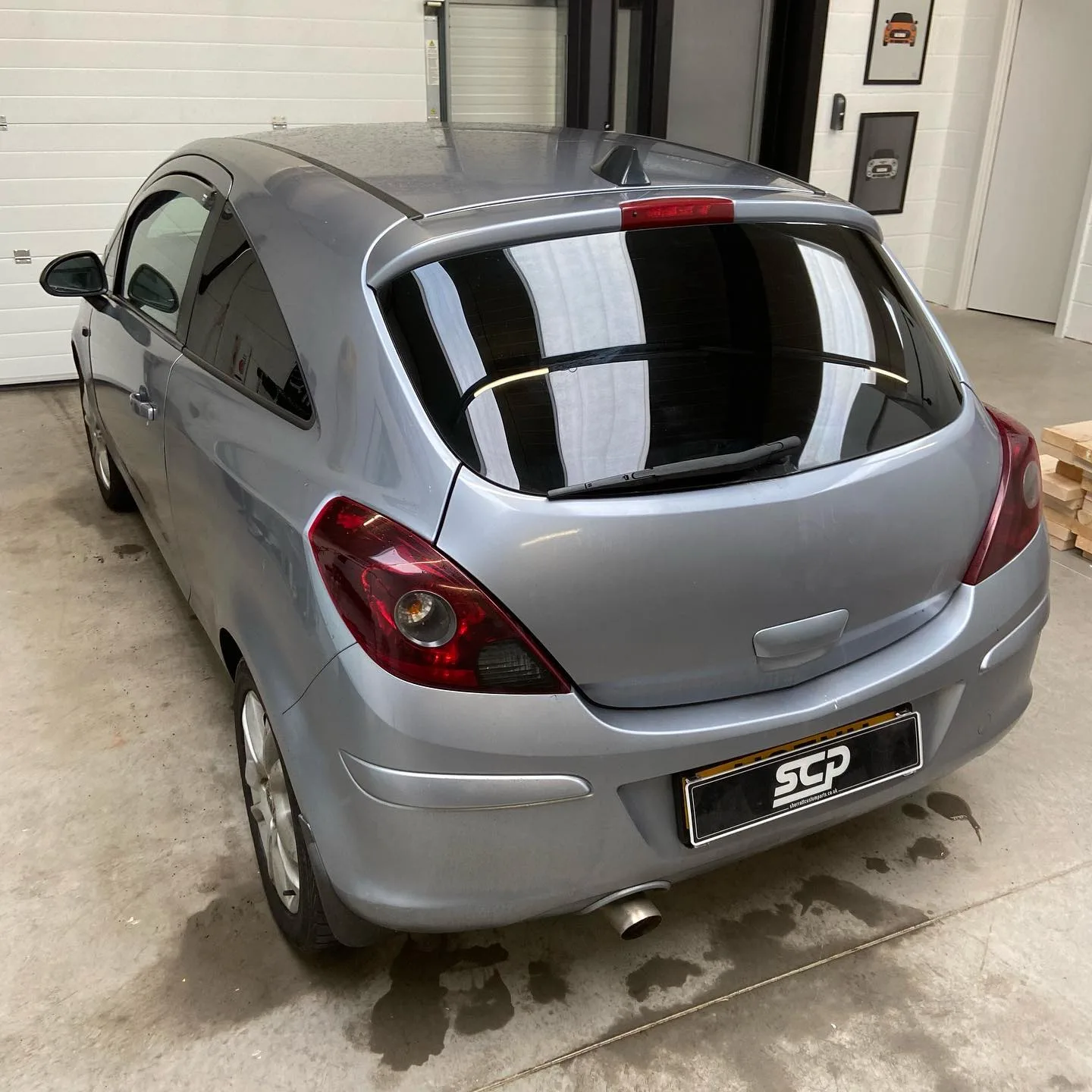 Silver Vauxhall Corsa 5% Rear Window Tint