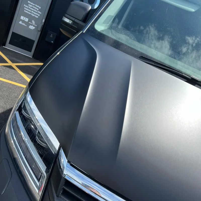 VW Crafter 5% Tint and Matte Black Bonnet Wrap
