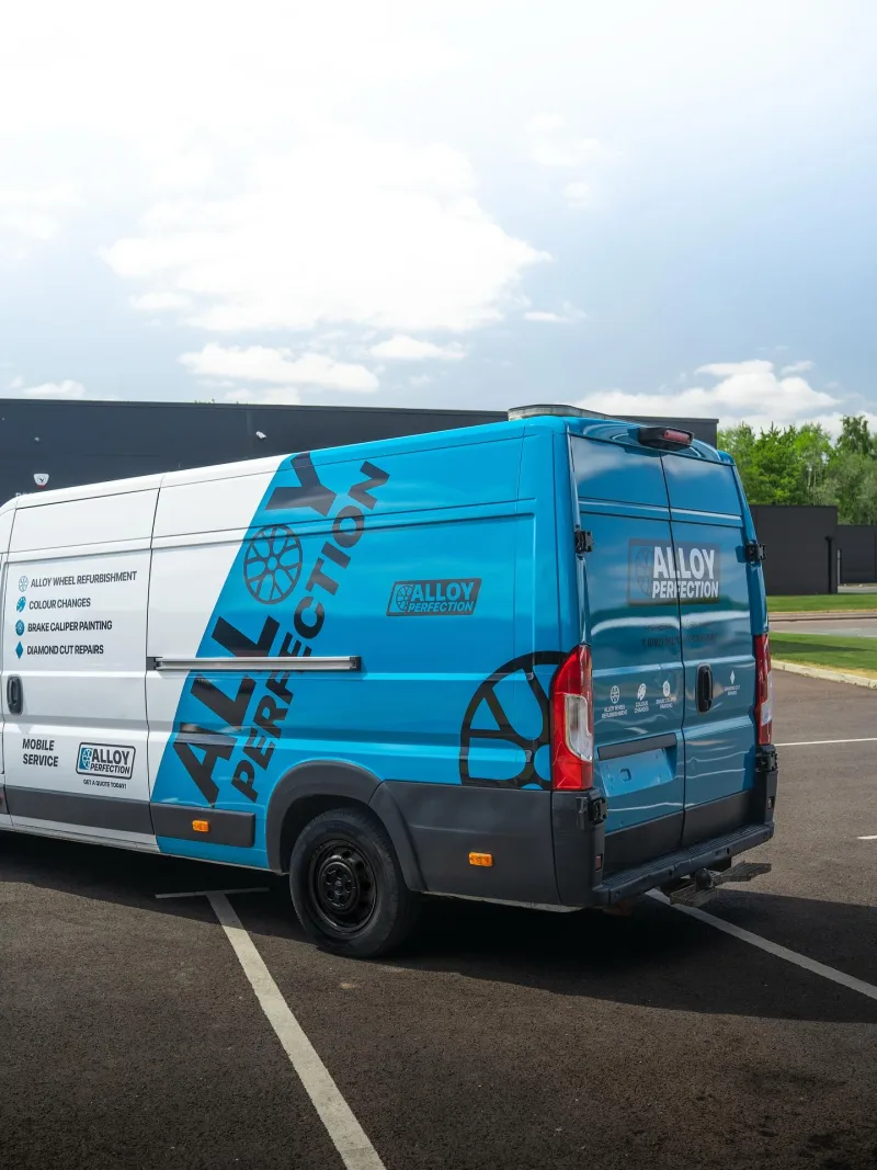 Alloy Perfection Van Miami Blue Wrap and Signwriting