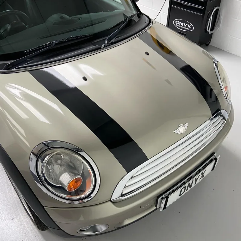 MINI Cooper R50 Gloss Black Bonnet Stripes