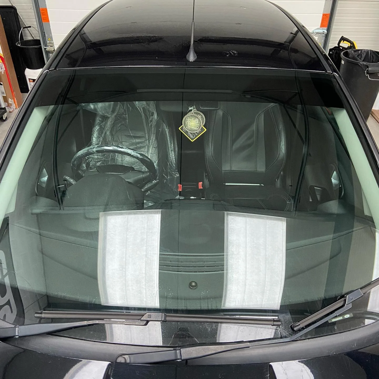 Black Ford Fiesta Tinted Windscreen Sunstrip