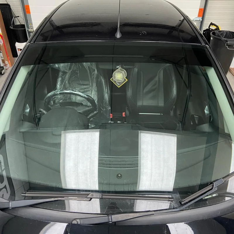 Black Ford Fiesta Tinted Windscreen Sunstrip