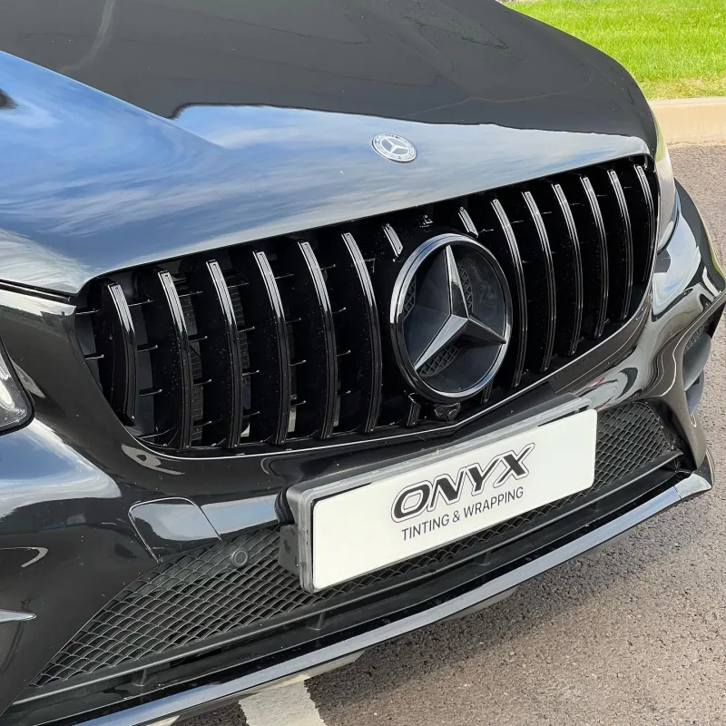 Black Mercedes-Benz GLC Coupe Chrome Delete