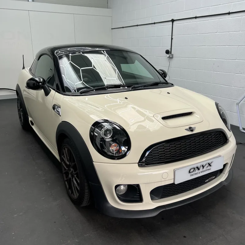 MINI JCW Coupe R58 5% Tint and Chrome Delete
