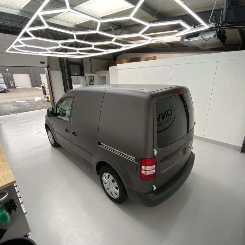 VW Caddy HEXIS Anthracite Grey Matte Wrap