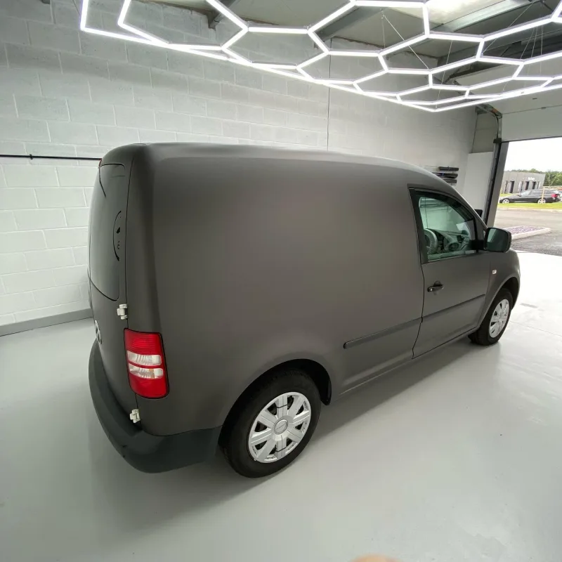 VW Caddy HEXIS Anthracite Grey Matte Wrap