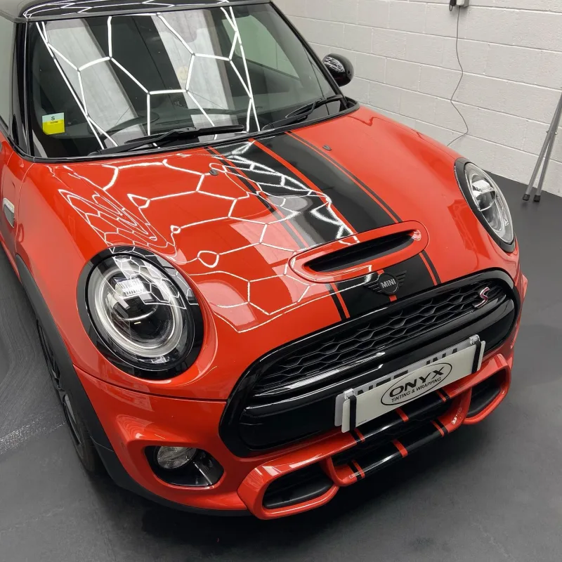 MINI Cooper S F56 Black Bonnet Stripes