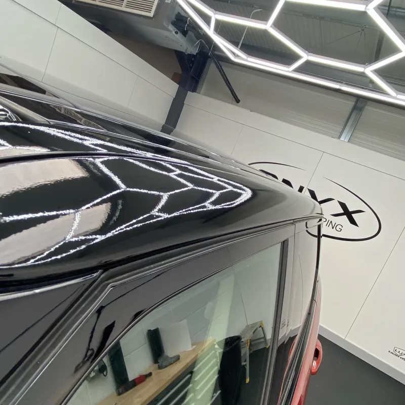 Red Range Rover Sport Gloss Black Roof Wrap