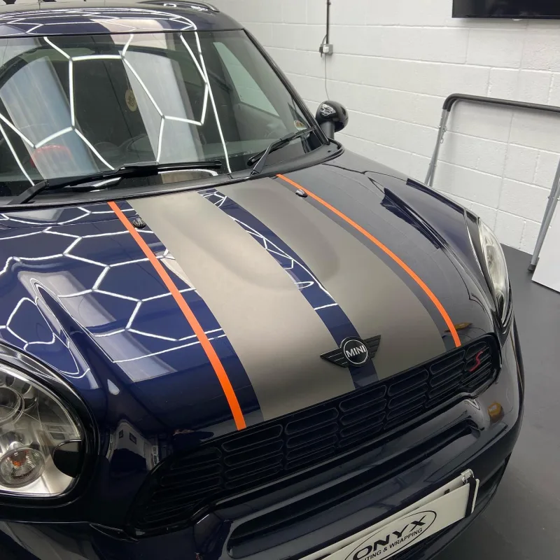 MINI Countryman R60 Satin Grey Bonnet & Boot Stripes