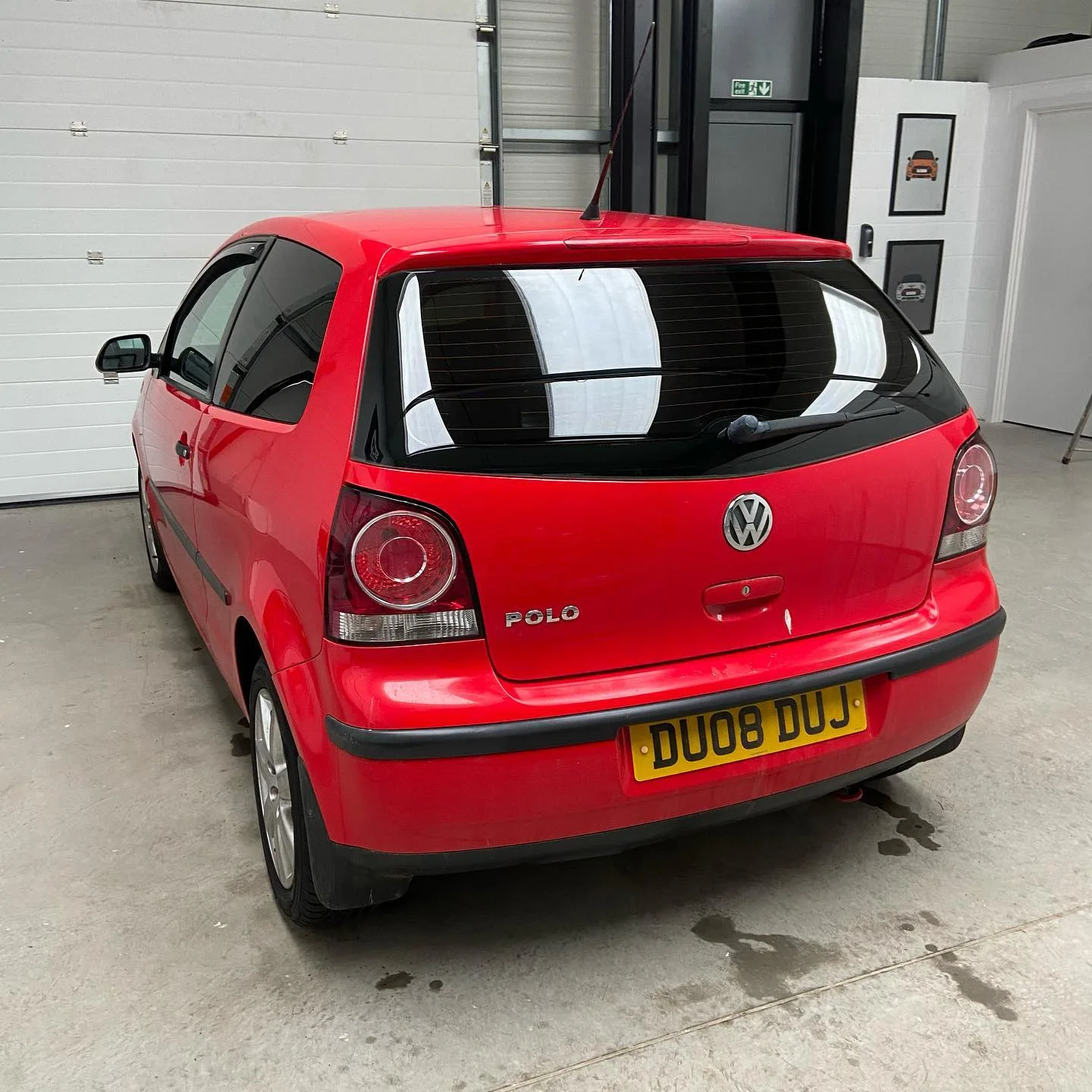 Red VW Polo 5% Window Tinting