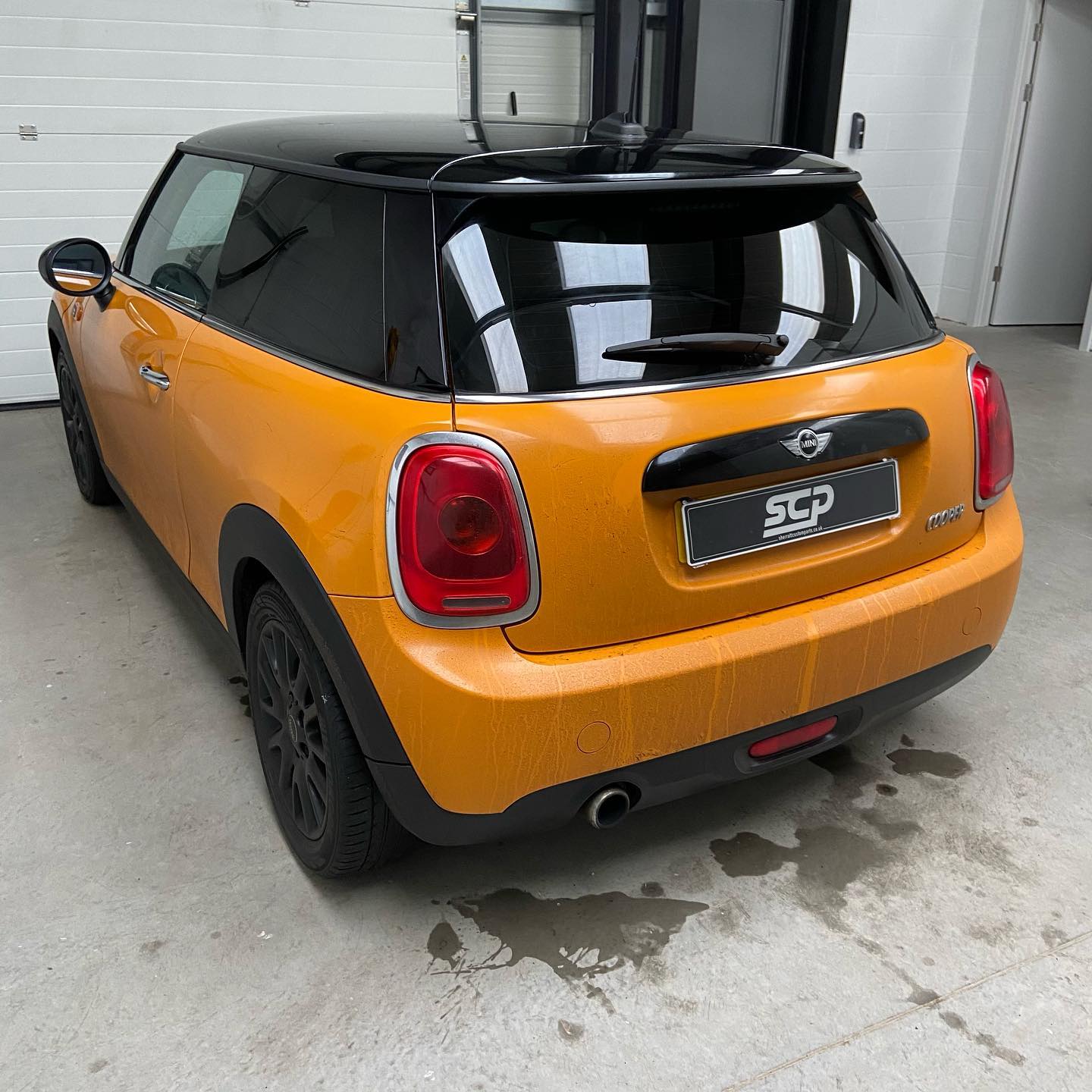 Yellow MINI Cooper F56 5% Tint and Full Dechrome