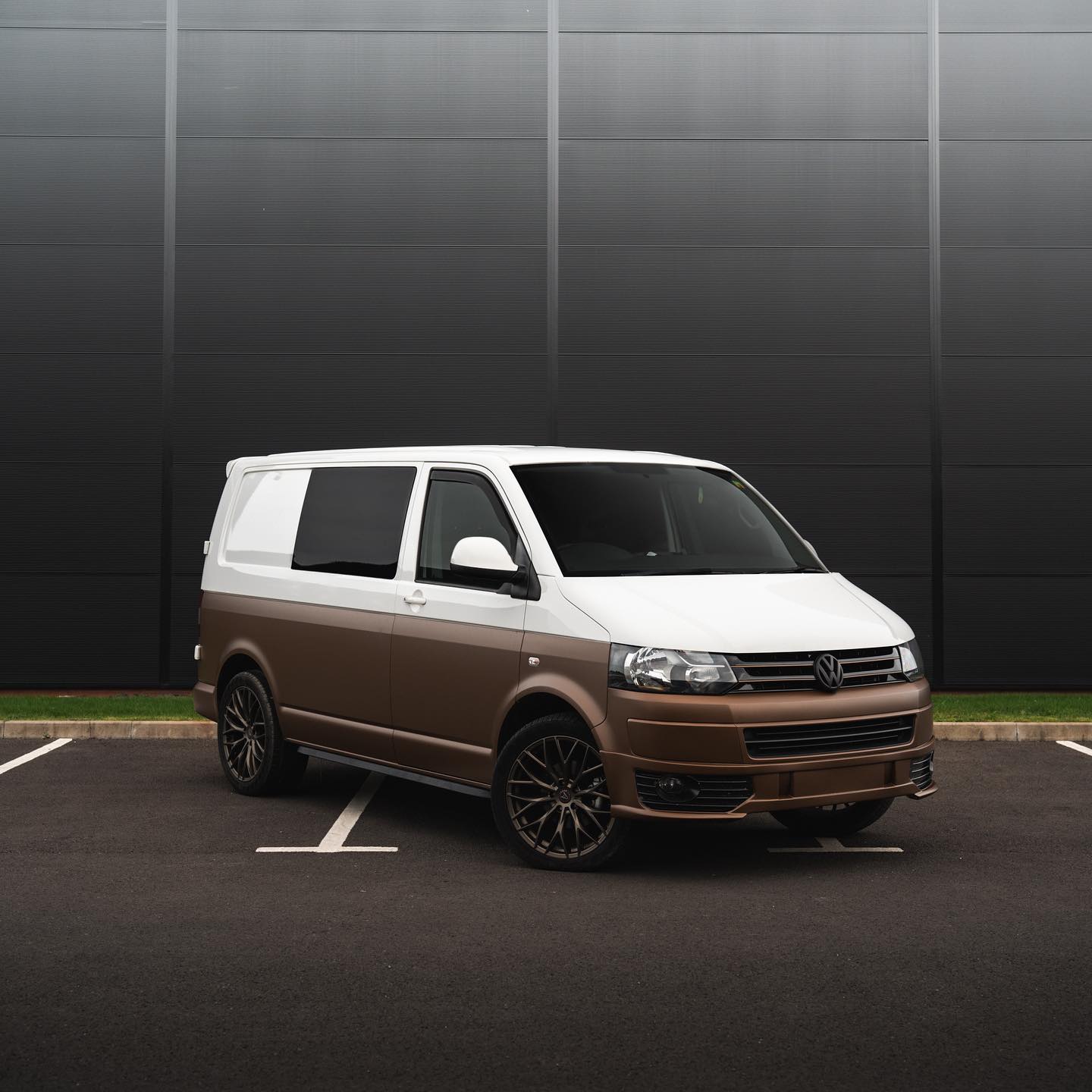 VW Transporter Bronze Half Wrap