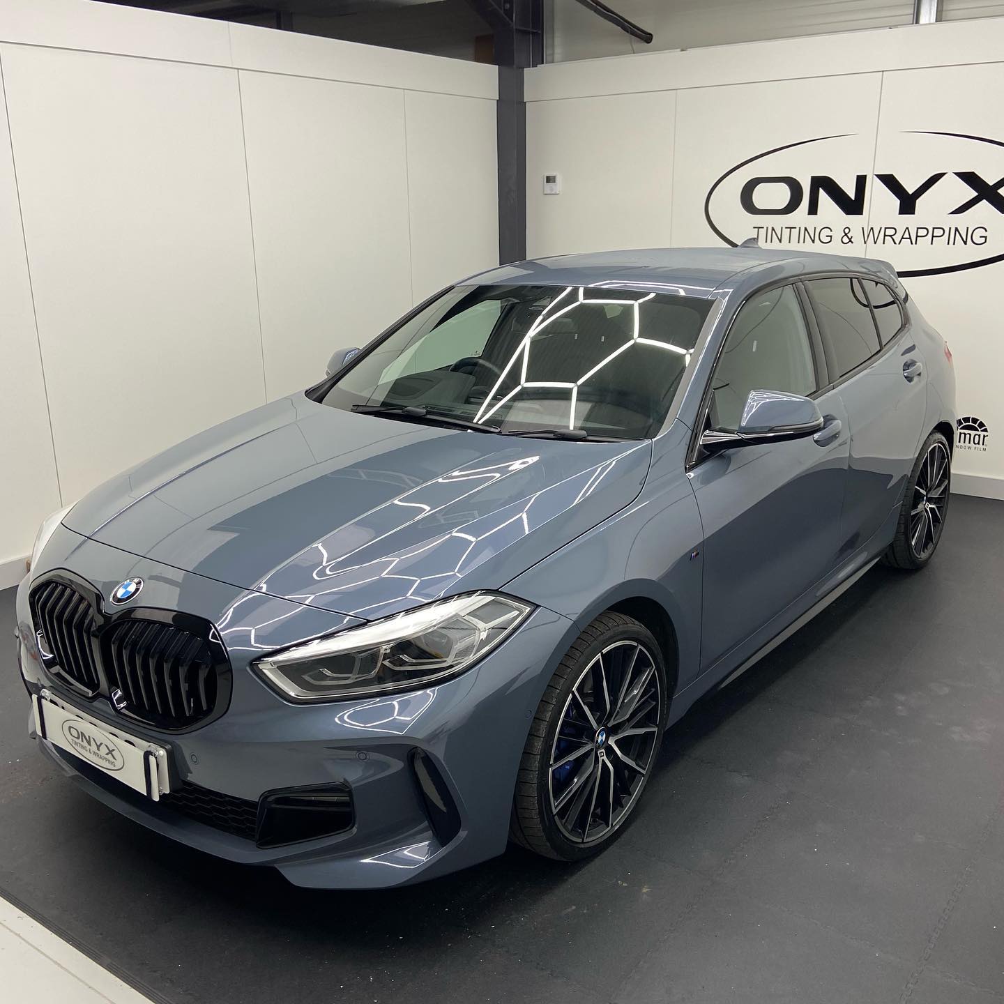 BMW 1 Series F40 Black Side Skirts and Badges