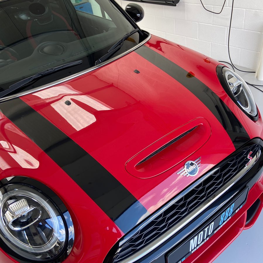 MINI Cooper S F56 Black Bonnet Stripe Installation